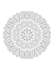 Flower. Flower Mandala. Mehndi. tattoo. decoration. Decorative ornament in ethnic oriental style. Coloring book page. Floral Mandala. Decoration in ethnic oriental. Indian style. Yoga template.