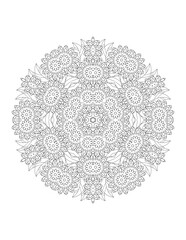 Flower. Flower Mandala. Mehndi. tattoo. decoration. Decorative ornament in ethnic oriental style. Coloring book page. Floral Mandala. Decoration in ethnic oriental. Indian style. Yoga template.