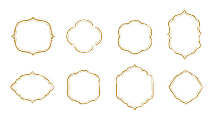 ビンテージレトロなアンティークラベルフレーム。ベクターイラスト素材セット01