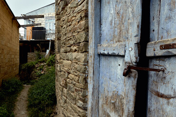 View of Kubachi, ancient mountain village, in Dagestan mountains.