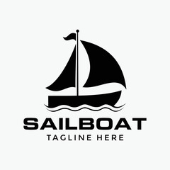 Simple and elegant seal boat logo concept.