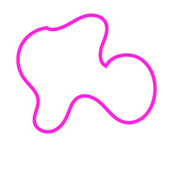 Pink Abstract Shape Squiggly Line