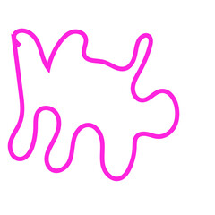 Pink Abstract Shape Squiggly Line