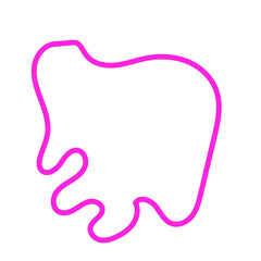 Pink Abstract Shape Squiggly Line