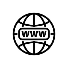 Website Icon. Vector www icon. Click to go to website or internet art icon for apps and websites perfect for all project.