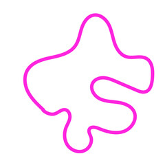 Obraz premium Pink Abstract Shape Squiggly Line