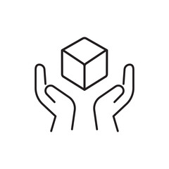 handle with care fragile icon vector