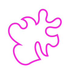 Pink Abstract Shape Squiggly Line