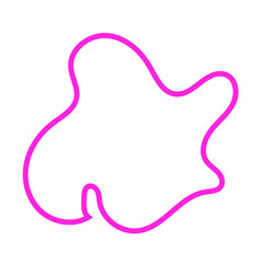Pink Abstract Shape Squiggly Line
