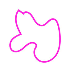 Pink Abstract Shape Squiggly Line