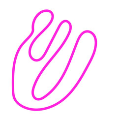 Pink Abstract Shape Squiggly Line