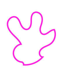 Pink Abstract Shape Squiggly Line
