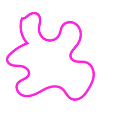 Pink Abstract Shape Squiggly Line