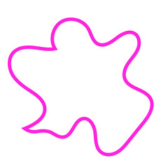Pink Abstract Shape Squiggly Line