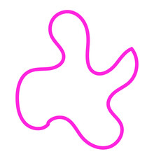 Pink Abstract Shape Squiggly Line