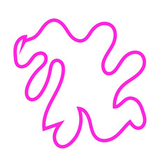 Pink Abstract Shape Squiggly Line