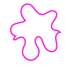 Pink Abstract Shape Squiggly Line