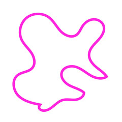 Pink Abstract Shape Squiggly Line