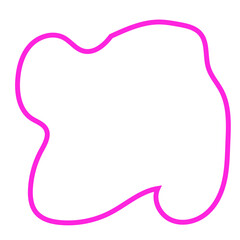 Pink Abstract Shape Squiggly Line