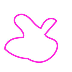 Pink Abstract Shape Squiggly Line
