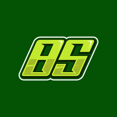 Racing number 85 logo design vector