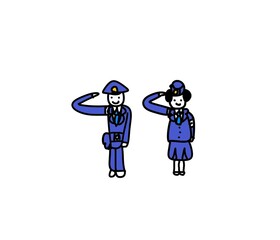 日本　警察官　男性　女性