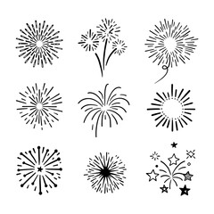 Outline sketch of star explosion. Vector sunshine frame. Starburst Explosion. Hand drawn boom.