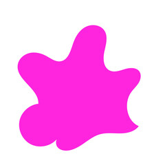 Pink Abstract Shape Squiggly Line