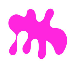 Pink Abstract Shape Squiggly Line