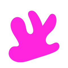 Pink Abstract Shape Squiggly Line