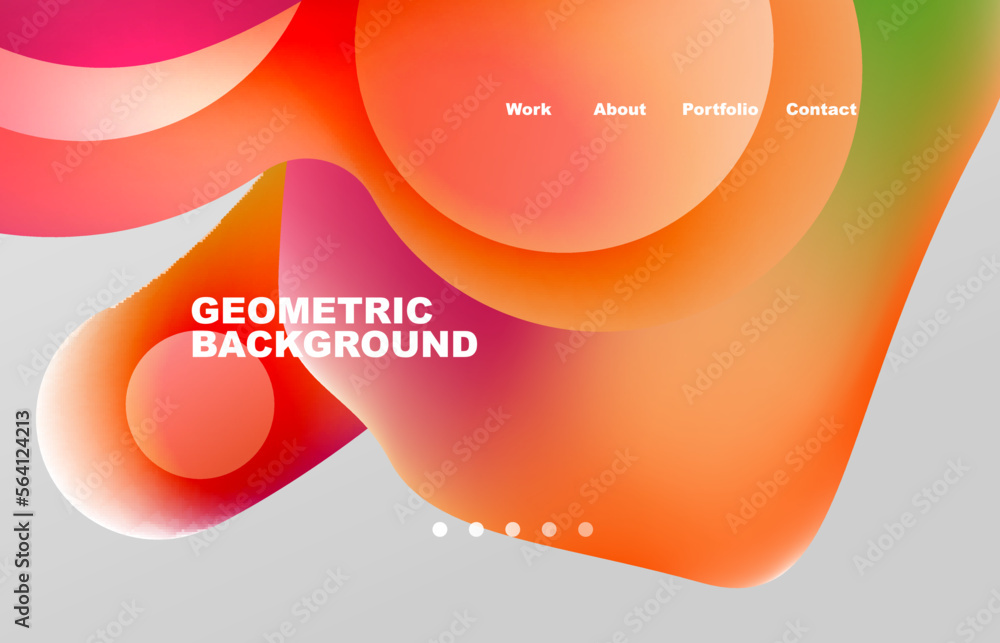 Fototapete Abstract liquid background for your landing page design. Web page for website or mobile app wallpaper