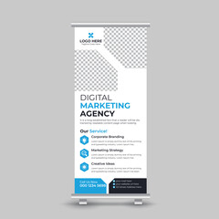 Professional creative modern marketing roll up banner design template