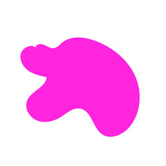Pink Abstract Shape Squiggly Line