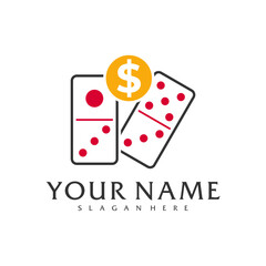 Money Domino logo vector template, Creative Domino logo design concepts