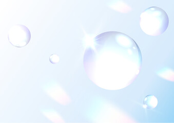 きらきら光る水滴と光のイメージ