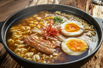 ラーメン　Chinese noodle dishes (ramen) outdoors