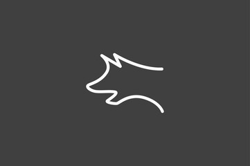 Illustration vector graphic of line art dog