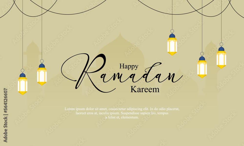 Wall mural happy ramadan kareem background