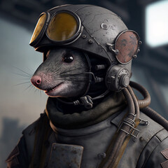 rats in pilot uniforms. Generative AI