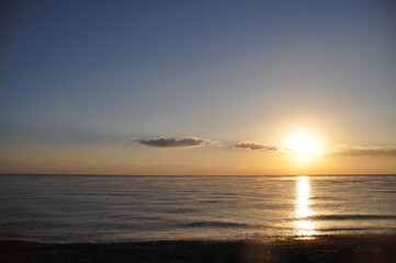 Obraz premium 日向灘の美しい日の出