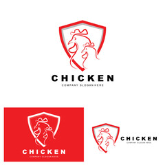 Chicken Logo, Farm Animal Vector, Design For Chicken Farm, Fried Chicken Restaurant, Cafe