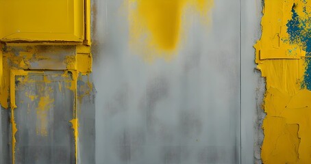 yellow oil paint, illustration, Generative AI