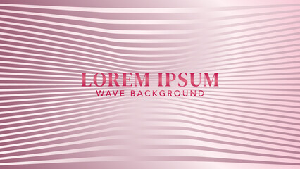 Elegant shiny wavy pink ribbon background design template