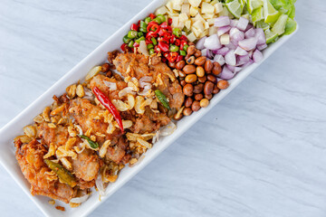 Fried Fermented Pork and Chili with Garlic