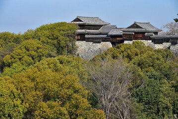 松山城の美しい風景