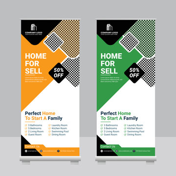 Real Estate Roll Up Banner Design Template