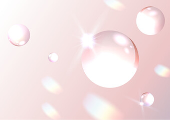 きらきら光る水滴と光のイメージ
