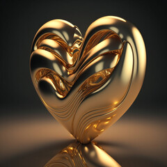 golden heart shape