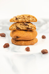 Fresh-baked golden hermit cookies filled with Australian organic raisins.