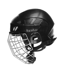 hockey protective plastic helmet isolated on white background